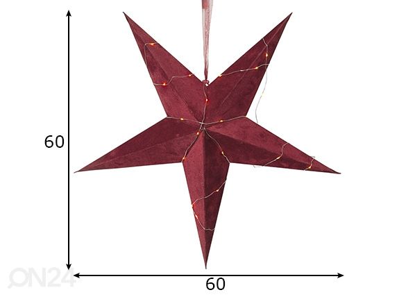 Täht Velvet, punane mõõdud