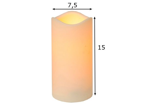 Taimeriga LED küünal 15cm mõõdud