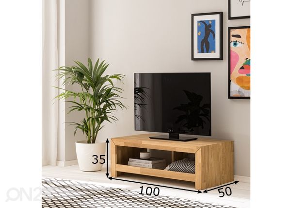 Tammepuidust TV alus Kirea 100 cm mõõdud