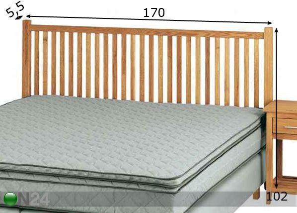 Tammest voodipeats 160 cm voodile mõõdud