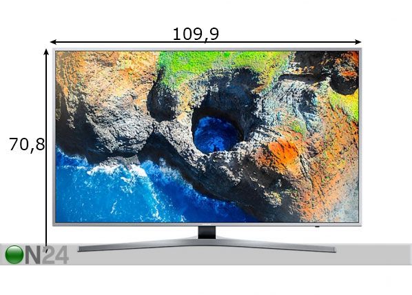 Televiisor Samsung 49" UHD LED Smart mõõdud