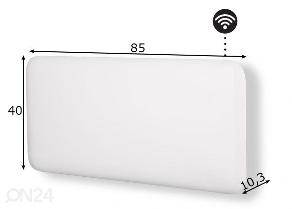 Teraspaneeliga WIFI radiaator Mill Steel PA1500WIFI3 mõõdud