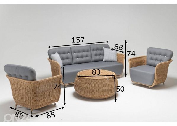 Terrassimööbel mõõdud