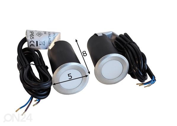 Terrassivalgustite komplekt 2 tk LED mõõdud