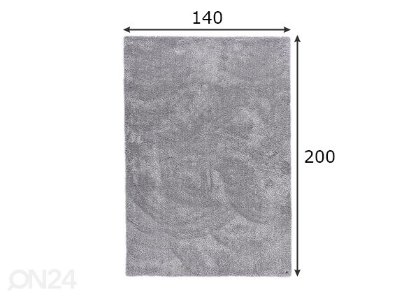 Tom Tailor vaip Soft UNI 140x200 cm mõõdud