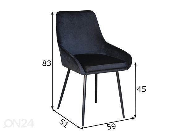 Toolid Velvet, 4 tk mõõdud