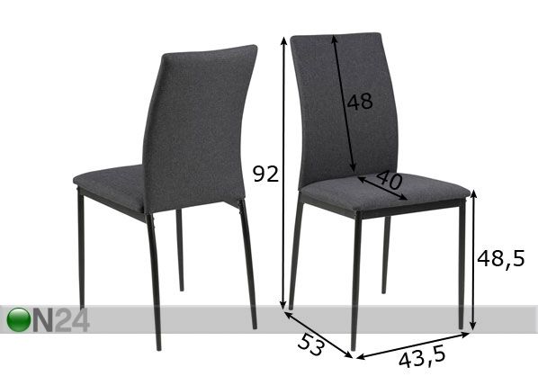 Toolide komplekt Caro, 4 tk mõõdud