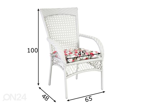 Toolide komplekt Wicker, 4 tk mõõdud