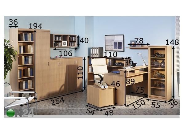 Töötoakomplekt Soft Plus mõõdud