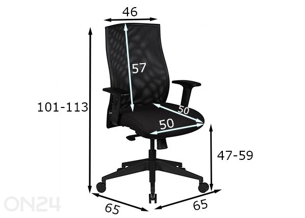 Töötool kangaga, must mõõdud