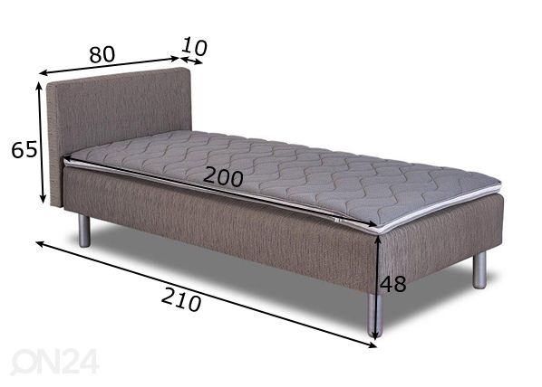 Topeltvedrustusega voodikomplekt Hypnos Diana 80x200 cm mõõdud
