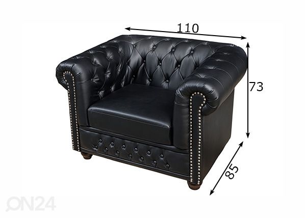 Tugitool Chesterfield mõõdud