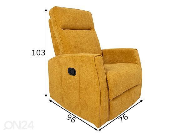 Tugitool Eddy Recliner mõõdud