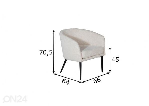 Tugitool Fluffy mõõdud