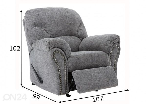 Tugitool recliner (kiikuv) mõõdud