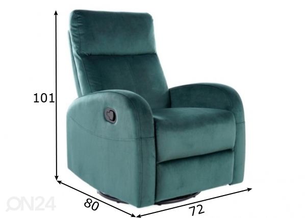 Tugitool recliner mõõdud
