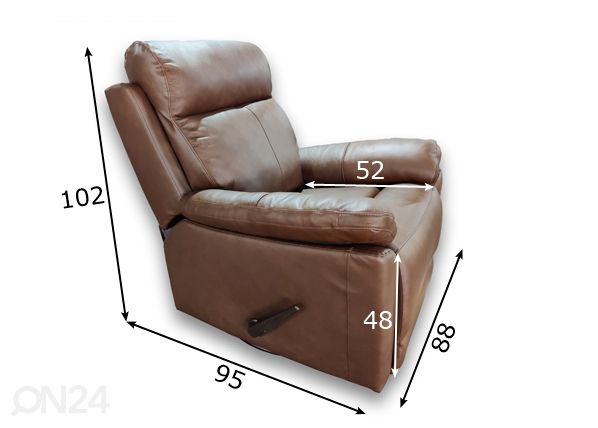 Tugitool recliner Boss mõõdud