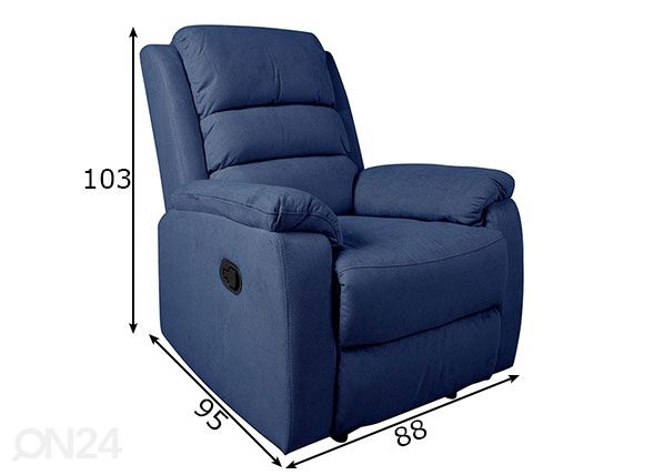 Tugitool Recliner Manuel mõõdud