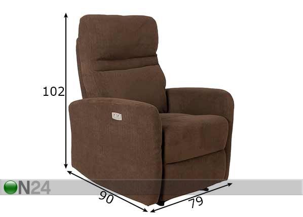 Tugitool Sahara Recliner mõõdud