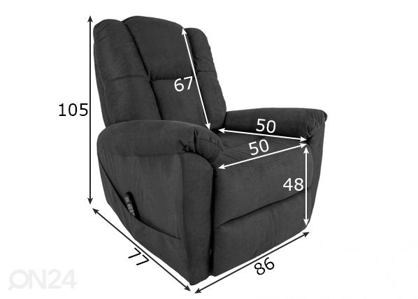 Tugitool Superb Lift Recliner mõõdud