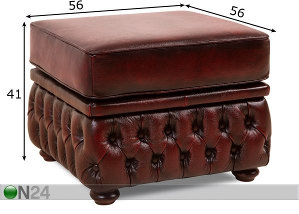 Tumba Chesterfield mõõdud