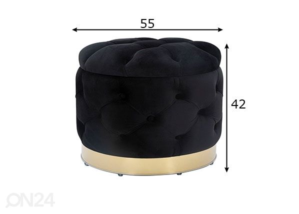 Tumba Glam, must/kuld mõõdud
