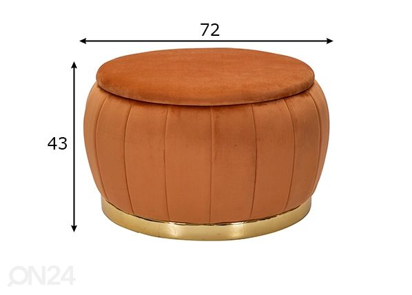 Tumba Glam, oranž mõõdud