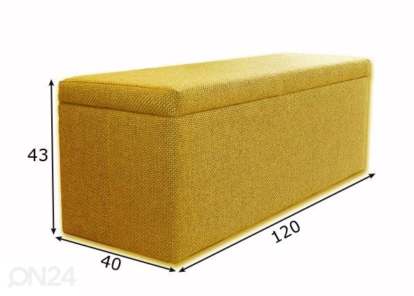 Tumba kastiga 120 cm mõõdud