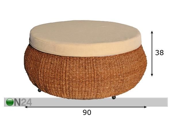 Tumba Ottoman 90 cm mõõdud