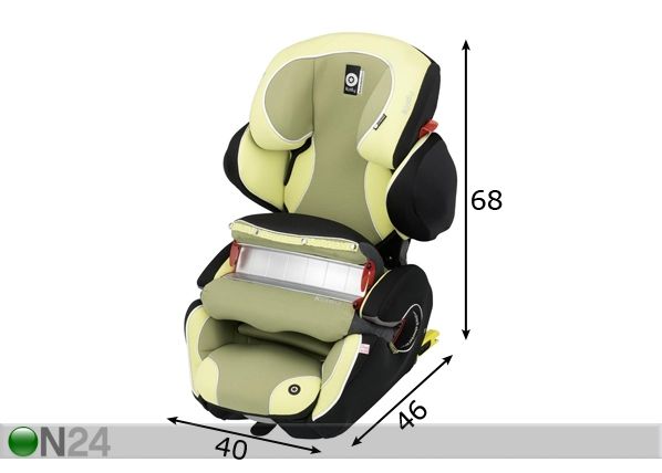 Turvatool Kiddy Guardianfix Pro 9-36 kg oasis mõõdud