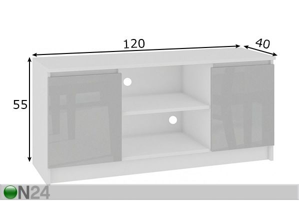 TV-alus 120 cm mõõdud