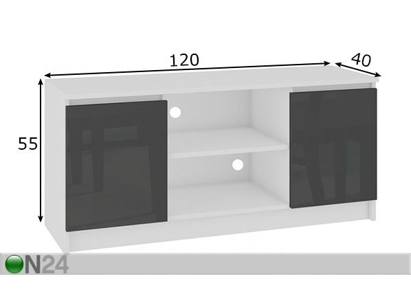 TV-alus 120 cm mõõdud