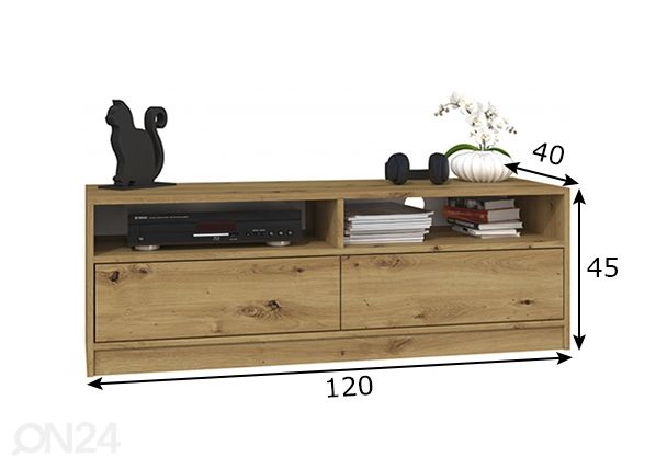 TV-alus 120cm mõõdud