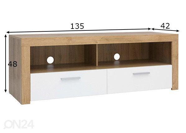 TV-alus 135 cm mõõdud