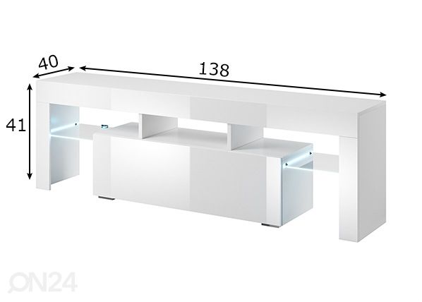 TV-alus 138 cm mõõdud