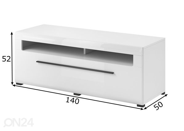 TV-alus 140 cm mõõdud