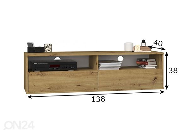 TV-alus 140 cm mõõdud