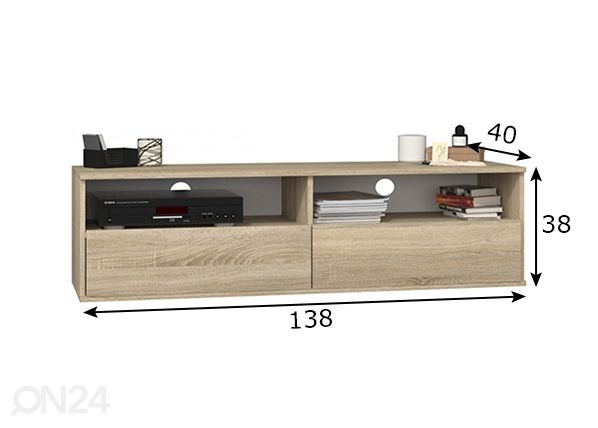 TV-alus 140 cm mõõdud