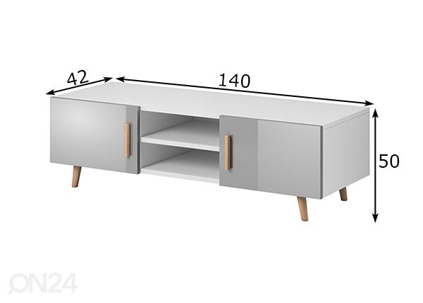 TV-alus 140 cm mõõdud