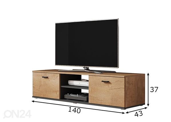 TV-alus 140 cm mõõdud