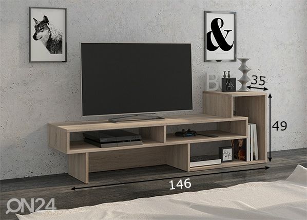 TV-alus 146 cm mõõdud