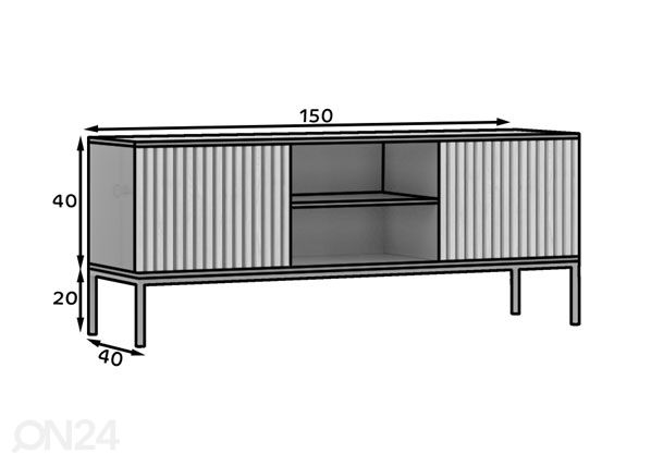 TV-alus 150 cm mõõdud
