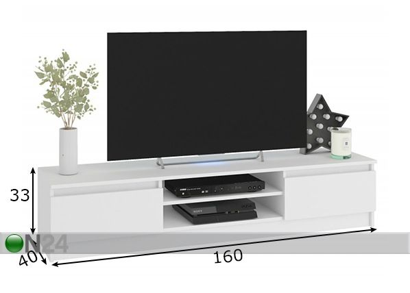 Tv alus 160 cm mõõdud