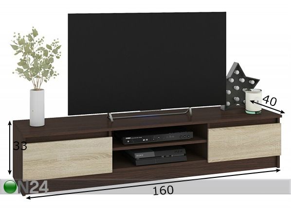TV-alus 160 cm mõõdud