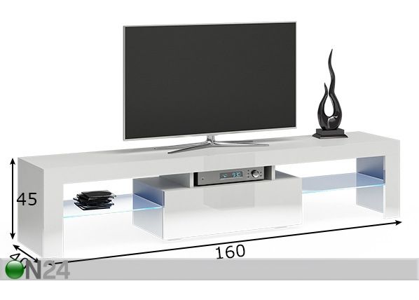 TV-alus 160 cm mõõdud