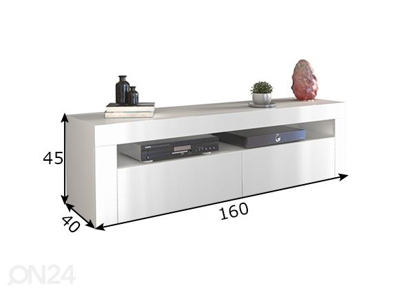 TV-alus 160 cm mõõdud