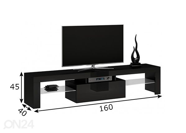 TV-alus 160 cm mõõdud