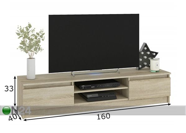 TV-alus 160 cm mõõdud
