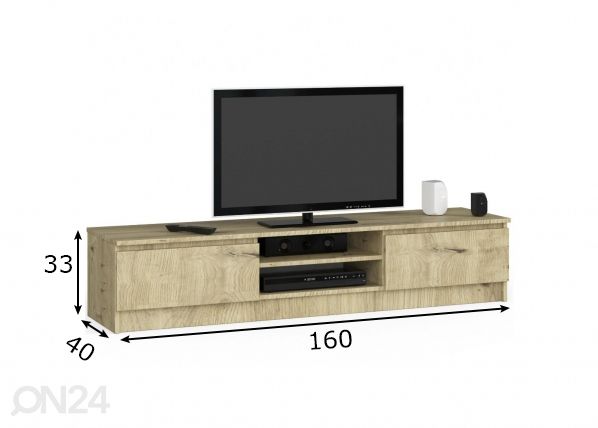 TV alus 160 cm mõõdud