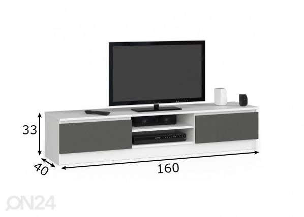 TV alus 160 cm mõõdud